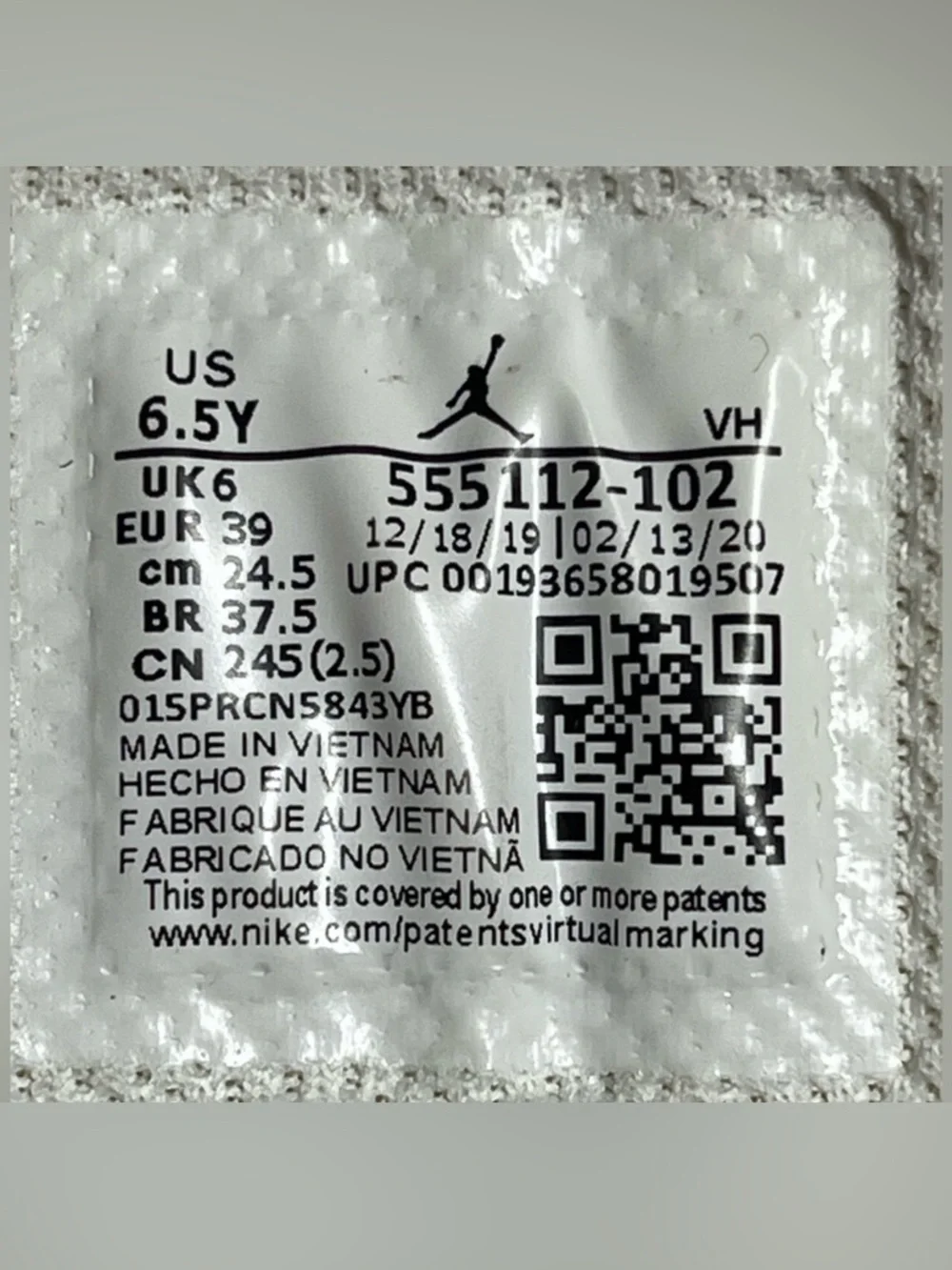 Nike Youth 6.5 Air Jordan 1 Mid GS 'Digital Pink’ 2020 Lifestyle White Green